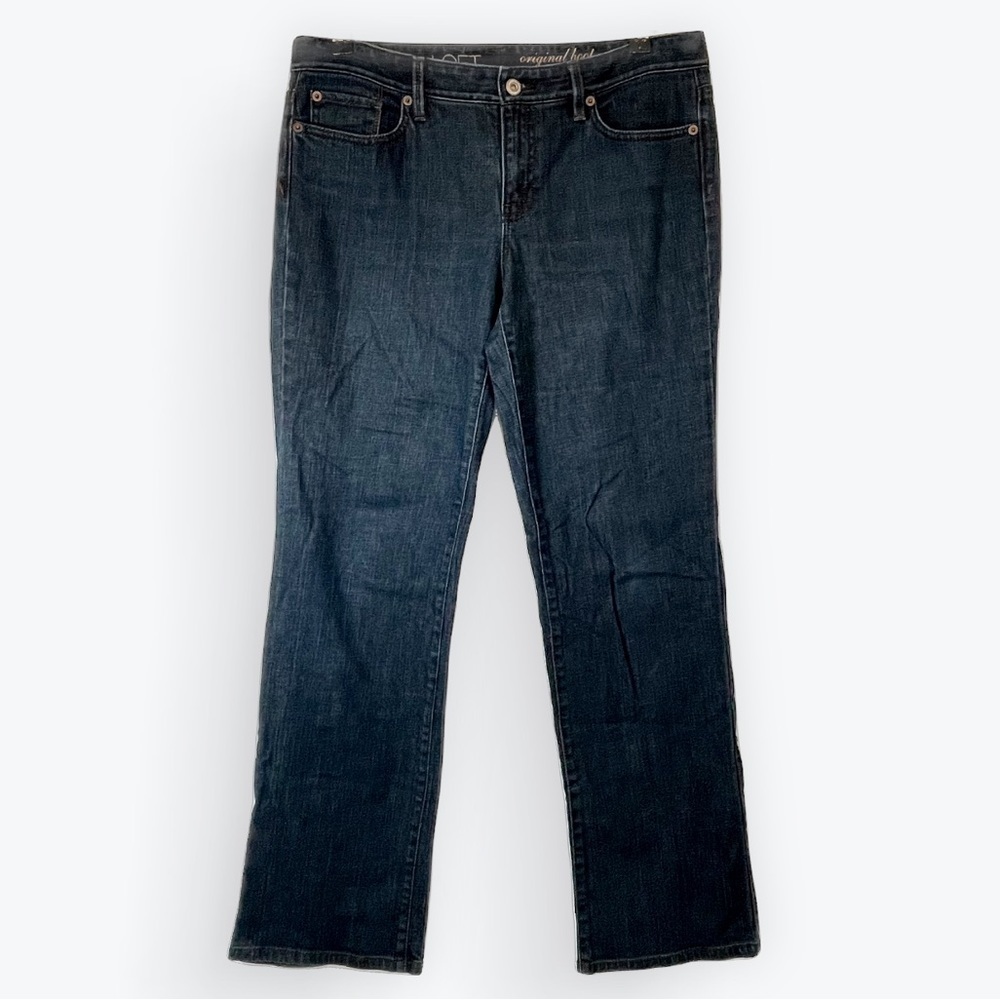 LOFT Dark Wash Bootcut Jeans in Deep Blue